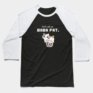 Boba Fat kitten over Boba tea Baseball T-Shirt